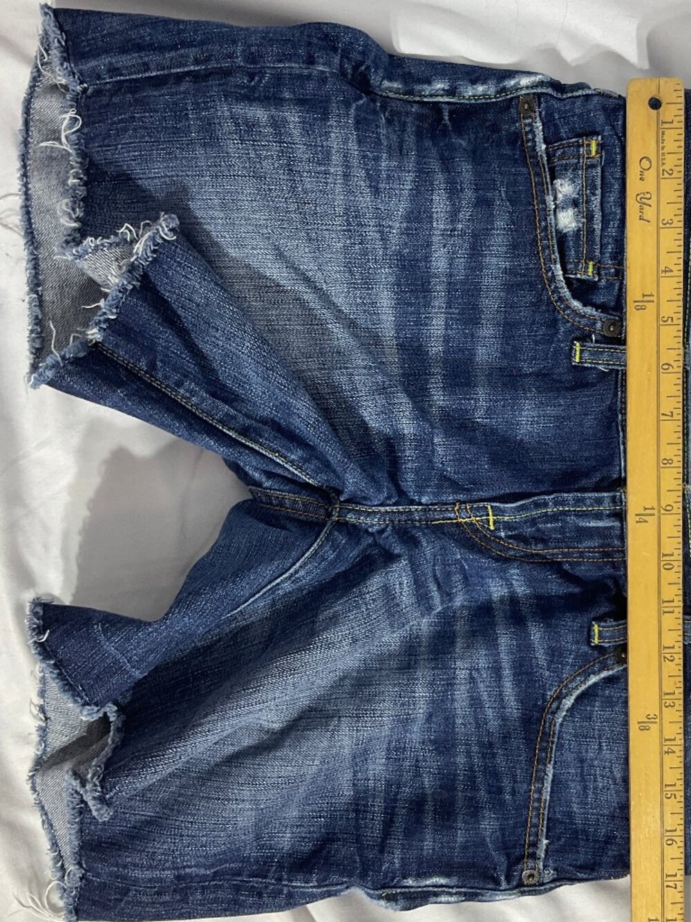 Lucky Size 6/28 Riley Cut Off Raw Hem Dark Wash Denim Jean Womens - Picture 10 of 14
